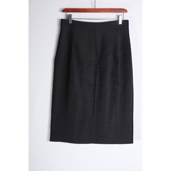 Gianni Versace Women's 44 Black Straight & Pencil Midi Skirt Back Zipper - Picture 5 of 14
